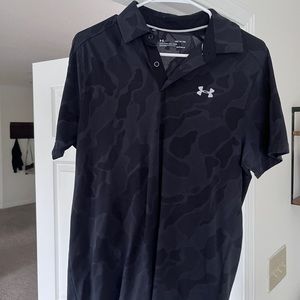 Under Armour Heat Gear Polo (Black/ Navy) Camo